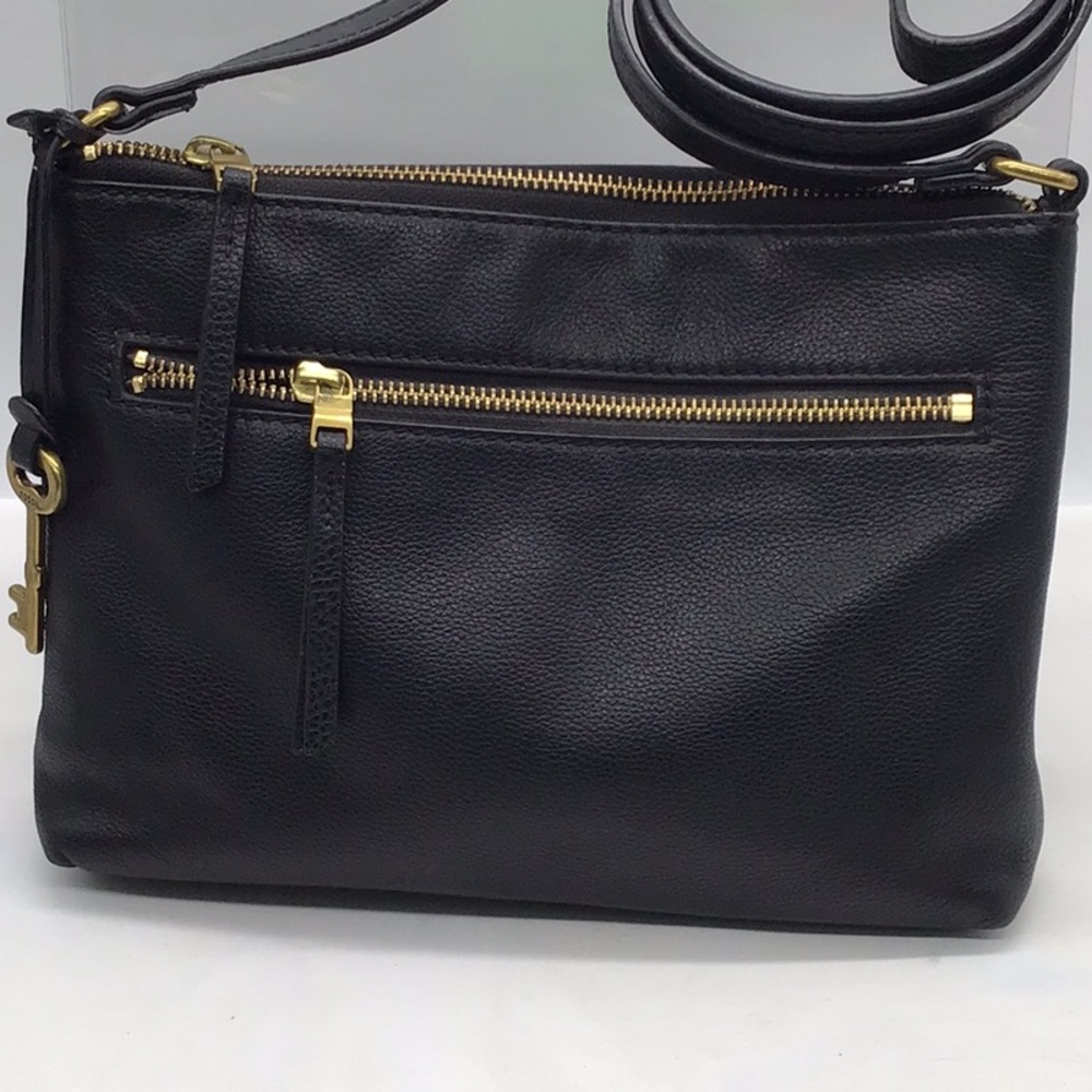 Fossil Black Pebble Leather Shoulder Bag - Picture 3 of 12